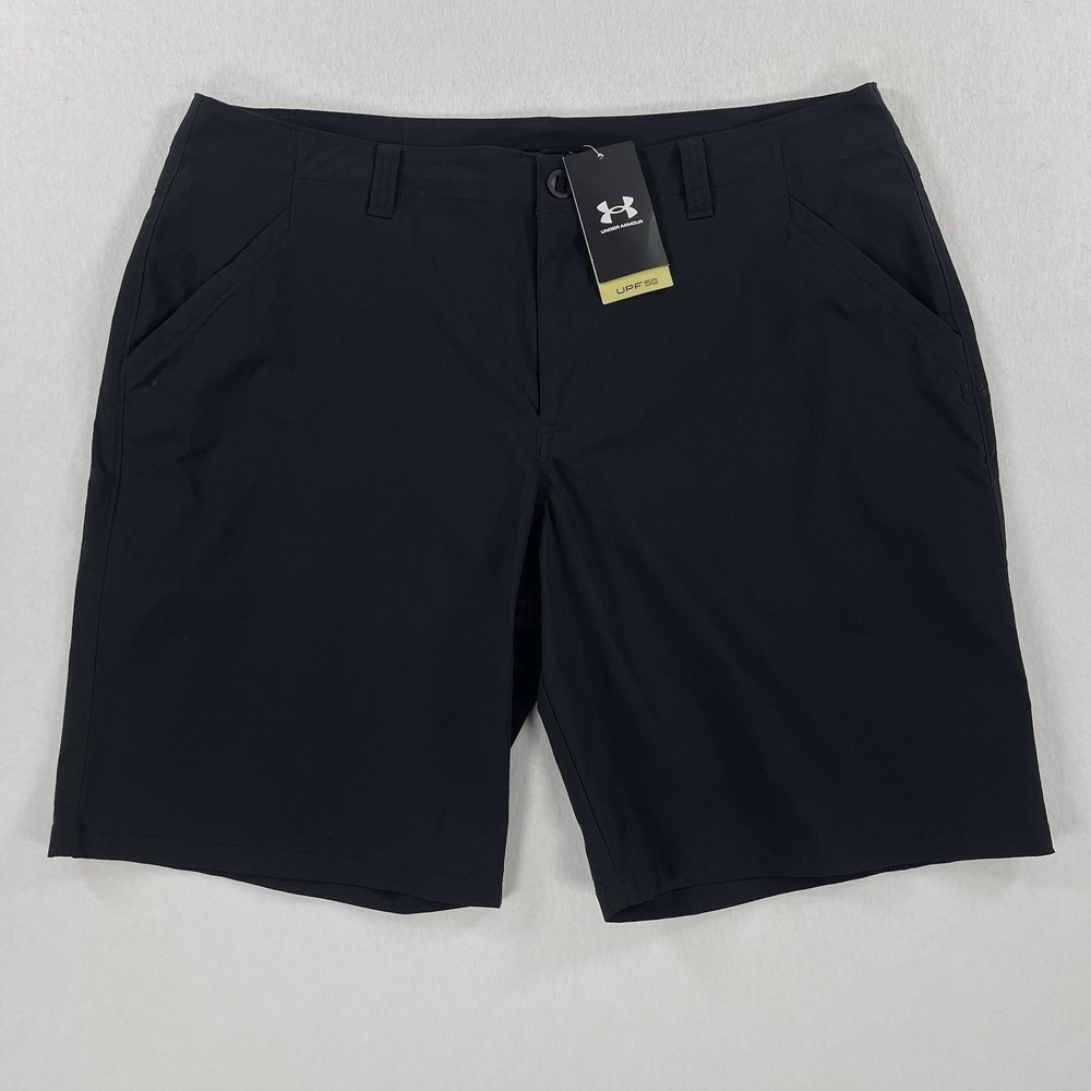 Under Armour Fish Hunter 2.0 Shorts Mens 38 Black Stretch Outdoor Activewear NWT